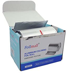 Alufolie Aluminium Foil 12 cm x 100 m x 15 my Highlights Emotion Haare Colorationszubehör (100meter, Silber)