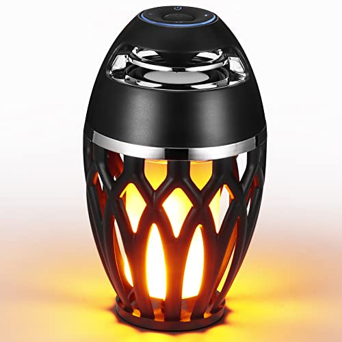 AOZBZ Bluetooth Lautsprecher mit LED Flammenlicht, wasserdichte Kabellose Lautsprecher, Portabler Bluetooth Lautsprecher Geschenke für Teenager, MäDchen, Jungen, Frauen, MäNner