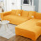 LCYFBE Sofabezug，rutschfest 1 2 3 4 Seater Stretch Sofaüberwurf，Schmutzabweisender Schutzbezug，Hautfreundlich,für Wohnzimmer Protector （Golden，Dreisitzer 195-230cm）