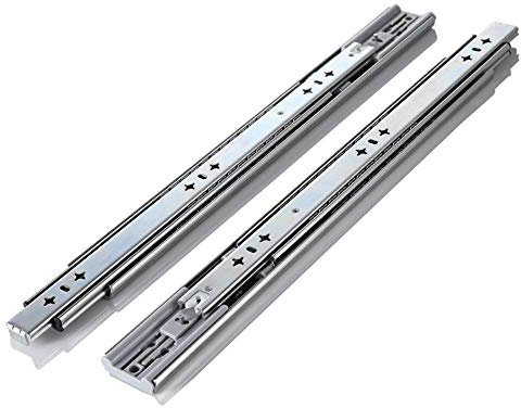 Hardware-Schubladenführungen mit Soft-Close-Funktion Push-to-Open-Schubladenschiene Robuste Schubladenschienen-Schienen Push-to-Open-Metallkugellager Soft-Close-Schrank-Ersatzschiene, 800 mm