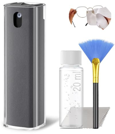JiaTeums Screen Cleaner,iPad Screen Wipe Squeegee for iPhone,Laptop, Tablet, Smartphone, LCD/TFT, LED, OLED, Monitors (20ml, grey)