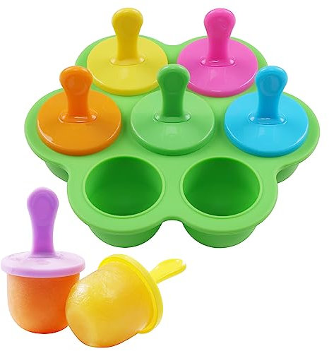 Molde Helados Silicona,Moldes para Hielo Reutilizable,Mini Moldes Helados Bebé, Moldes de Paletas para Niños, Ice Cream Mold Helado, Mini Popsicle Silicona, Helados Moldes De Paletas (Verde oscuro)