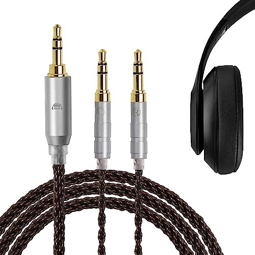 OKCSC ZT8 Dual 3,5 mm auf 3,5 mm Kopfhörerkabel für Hifiman Sundara/ANANDA-BTHE4XX/HE-400i/560/OneOdio Pro-10,8 Core OFC 3,5 mm Kopfhörer-Verlängerungskabel für AGPTEK HA1/FiiO K3/BTR5-B/BTR3K/Q3/M111