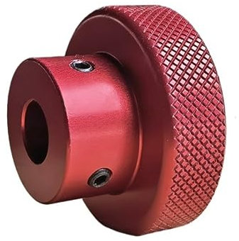 CHANCS Mini Volante de Aleación de Aluminio Rueda Manual Roja 40mm OD 12mm Bore Volante Moleteado Rojo para Torno/Fresadora