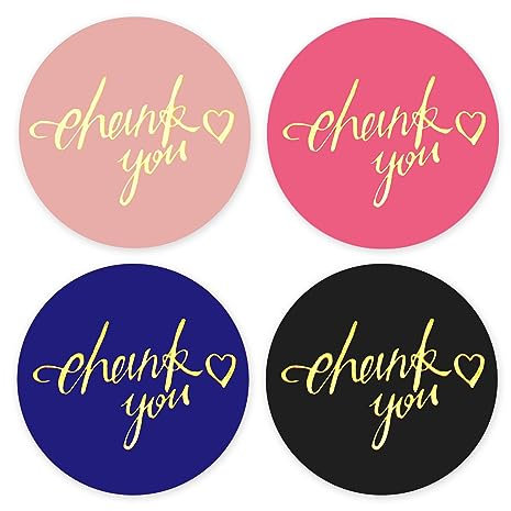 Danke Aufkleber Sticker 1120 Stk Thank You Sticker Aufkleber Dankeschön 2.5cm Rund Selbstklebend Etiketten für Geschenktüten Umschlag