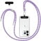 Gectre Cinturino per cellulare universale, adatto per tutti gli smartphone, con 2 toppe universali, adatto per tutte le custodie standard (Lila Rainbow)