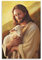 FireDeer Wandkunst, Motiv: Christus Jesus, Lebenskind Gottes, katholischer christlicher Herr, Gemälde, religiöses Bibelbild für Wohnzimmer, Kirche (9 - hält ein Lamm, 40,6 x 61 cm, ungerahmt)