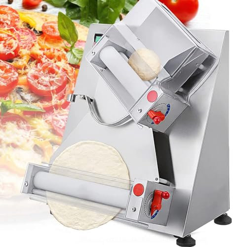 ESASAM Laminadora de Rodillo para Masa para Pizza, máquina prensadora de Masa Comercial automática de 16 Pulgadas, máquina para Hacer Prensa eléctrica para Pizza de 370 W, máquina para Hacer Pasta