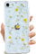 LSEEKA for iPhone SE 2022/ SE 2020/8/7 Clear Case with Pressed Real Flowers Design,Glitter Cute Yellow Floral Pattern Slim Soft TPU Protective Women Girl's Phone Cover for iPhone SE 2022/2020/8/7