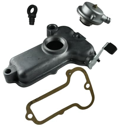 Kit Coperchio Punterie con Alzavalvola Completo - Compatibile Motore Lombardini LDA 100, 4LD 640, LDA 640, 4LD 820, LDA 820, LDA 96 e LDA97 – Tappo Sfiato Olio - Tappo Starter - Guarnizione