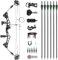 NorthSpoor Compoundbogen und Pfeil Set, Compoundbogen Abnehmbares Set, Einstellbare Jagd Compoundbogen Set Zugkraft 0-60lbs, Komplettes Zubehör, Geeignet für Erwachsene, Jugendliche, Anfänger, Outdoor