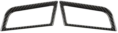 Innenzubehör Für Ford Für Mustang GT 2015-2021 Carbon Faser Auto-Dashboard Links und Rechts Air Vents Trim Aufkleber Rahmen auto Innen Auto Zierleiste(Schwarz)