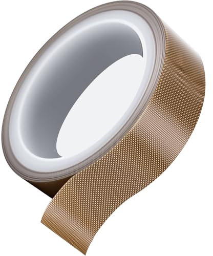 Jyvex Teflonband PTFE 30mm x 12m Selbstklebend Hitzebeständig Vakuum | hochtemperatur klebeband für vakuumiere hand impulseversiegelung hitzebis