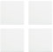 UFURMATE 4 piastre da parete vuote da 8,6 x 8,6 cm, in plastica, senza viti, doppia piastra da parete vuota per prese o interruttori inutilizzati (bianco)
