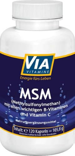 MSM Kapseln hochdosiert, Methylsulfonylmethan (MSM), Glucosamin, Chondroitin, Kollagen, Vitamin C, in Deutschland produziert