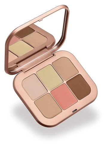 KIKO Milano Golden Oasis All Over Face Palette 01, Palette Viso Con Correttore, Fondotinta, Bronzer E Blush