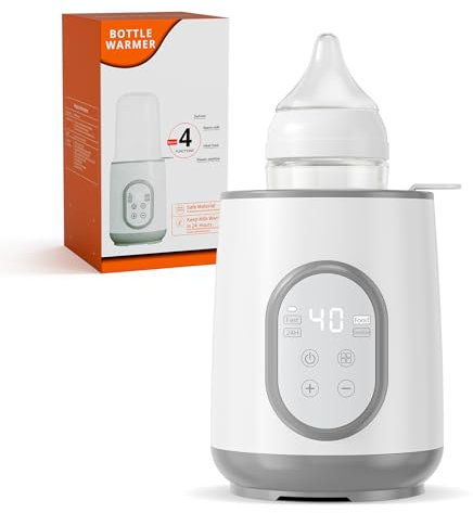 Baby Bottle Warmer 8-in-1 with Digital LCD & Timer, Smart Temperature Control and Automatic Shut-Off, Food Warmer & Steriliser BPA-Free Warmer for Breastmilk or Formula