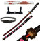 Hashiman – Katana One Piece – Manga Schwert + Schwerthalter Holz + Gürtel – Samurai Catana Cosplay Anime - Holzschwert Kinder Erwachsene – Ninja Deko Kostüm Säbels (Roronoa Zoro Shusui)