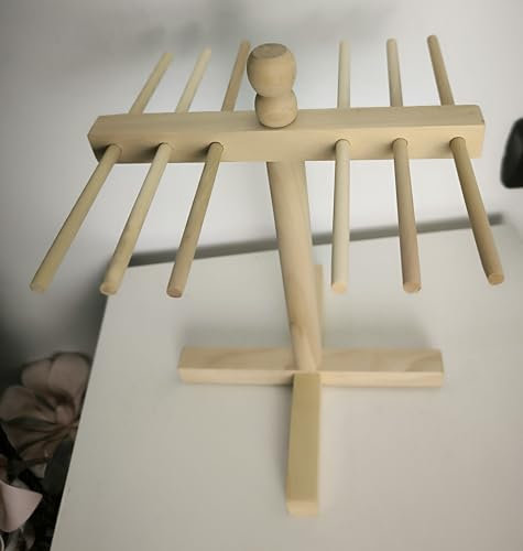 Stendipasta Fresca in Legno con 12 supporti Essiccatore di Pasta Fresca a Stendino Asciuga la pasta lunga come spaghetti e tagliatelle