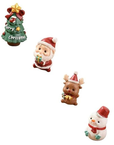 Fangxuee Christmas Desktop Decoration Mini Christmas Tree Figurine Gift Desktop Decoration Tray Shelf Decoration