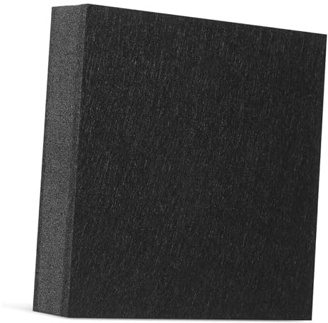 LOLIPPYY Stoßdämpfungsmatte für Subwoofer Lautsprecher Schalldämmmatte für Schlagzeug Lautsprecherisolation Einfache Montage 20X20X4,5Cm Schallabsorbierende Panel Stand