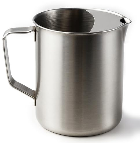 Space Home - Jarra de Agua de Acero Inoxidable 1,4 Litros - Jarra Metálica con Asa y Tapa apta para Agua, Té, Limonada, Zumos y Bebidas Frías o Calientes - Botella Ideal para Mesa y Cocina