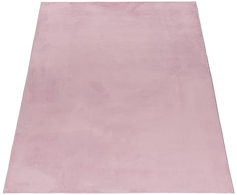KADIMA DESIGN Wohnzimmerteppich Einfarbig Schlicht Pflegeleicht Elegant Waschbar Langlebig Strapazierfähig Rosa 60x110 cm Schlafzimmer Wohnzimmer Oeko-TEX Fußbodenheizung geeignet | NECKAR