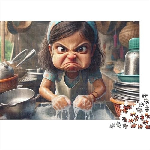 Küche Geschirrspülen 1000 Teile Puzzle für Erwachsene Papiermaterial Alltagsszene Familienspiel Puzzle Entspannung Deko Geschenk 52x38cm/1000pcs