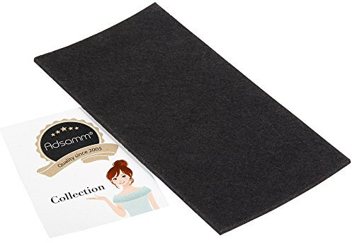 Adsamm® / plaquette autocollante en Feutre pour Le découpage/Noir / 100x200 mm/rectangulaire / 3,5 mm d' épaisseur/Patins Feutre Auto-adhésifs