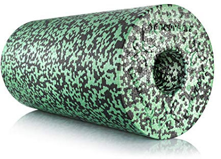BODYMATE Faszienrolle Standard Mittel-Hart mit Gratis E-Book - Schwarz/Grün 30x15cm