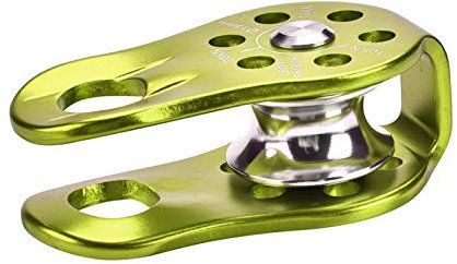 Alomejor Climbing Pulley Outdoor Travel Climbing Rope Fixed Pulley Mountain Crossing Pulley Climbing for Climbing Adventure Equipment(Green)