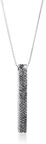 Kuzzoi Herren Halskette mit Barren Anhänger (40 mm) im verzierten Ornament Look, Massive Kette für Mann oder Freund, Robuste Kette aus 925 Sterling Silber, Länge 60 cm