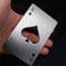 Onlineforu LTD Bottle Opener – Credit Card-Size Stainless Steel Beer Opener – Sleek Silver Poker Cap Opener Portable – Compact & Durable Bar Tool for Wallet or Pocket
