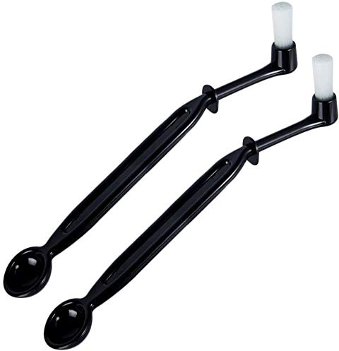 POEFT 2Pcs Black Coffee Machine Brush Cleaner Nylon Espresso Machine Brush Coffee Cleaning Tool