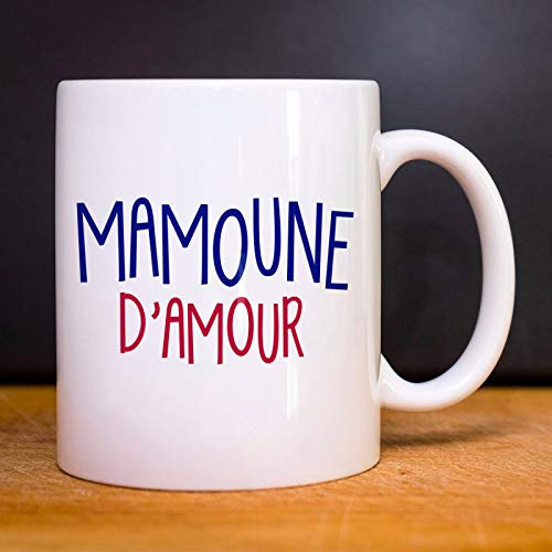 We Are Family, Mug Humoristique, Mamoune d'Amour, Thème Pour maman, Idée Cadeau Original Humour, Idée cadeau Famille, Ami, Collègue, Anniversaire, en Céramique, 330 ml, Blanc