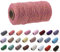 100 Yards/2mm Farbiges Baumwollseil Handwerk Strickseil für Geschenkverpackungen Handwerk (Gold- und Rosenfaden)