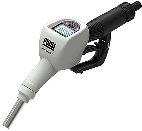 Piusi Automatische Zapfpistole für AdBlue/Urea/DEF mit integriertem Durchflussmesser für Durchflussraten bis zu 45 l/min, 3,5 bar Druck, 19 mm Auslauf und 3/4 BSP-Anschluss | SB325_X Meter F0061701A