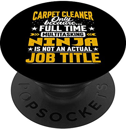 Funny Carpet Cleaner Job Title PopSockets Swappable PopGrip