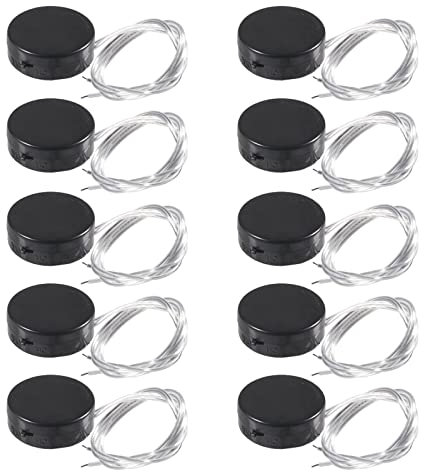 AEDIKO 10pcs 2x CR2032 Coin Button Cell Battery Holder Socket with On/Off Switch and Cover