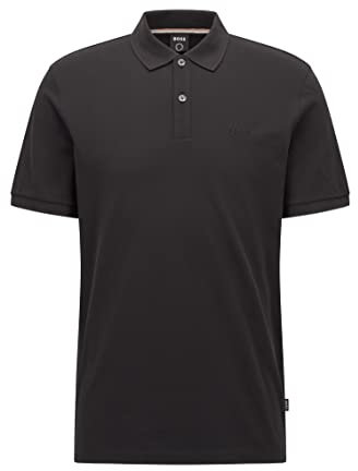 BOSS Herren Pallas Pallas Poloshirt aus Baumwoll-Piqué mit Logo-Details Schwarz001 4XL