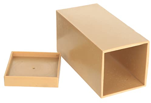 NKlaus Kerzen Gießform quadratisch aus Kunststoff, 5,5x13cm, 1 Stück | Breite: 5,5cm; Tiefe: 5,5cm; Höhe: 13cm