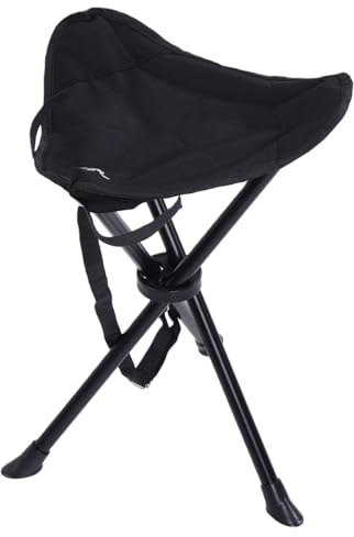 SPYMINNPOO Klapphocker, 200 Kg Lager Klappstativ Campinghocker Tragbarer Faltbarer Hocker für Angeln Im Freien Camping Picknicks 2 Farben(Schwarz) Bergsteigen Und Camping Campingtisch Und Stühle