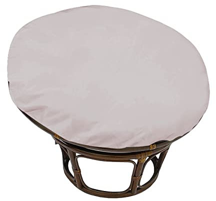 Nur Papasan-Stuhlkissenbezüge, nur Schonbezug für runde Ei-Stuhlkissen, Ersatzbezüge für Schaukelstuhlkissen, waschbare Papasan-Kissenbezüge, für runde Papasan-Stuhlkissen,Light gray,120*120CM