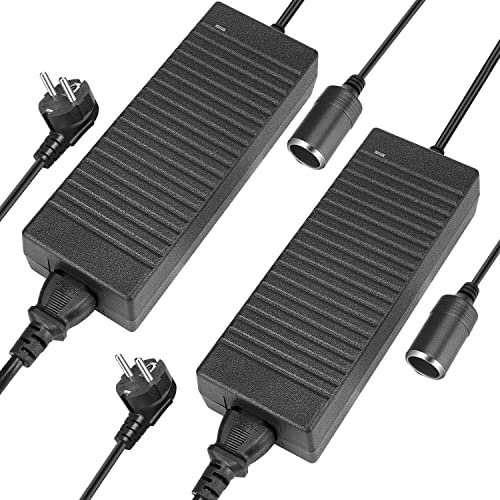 2 Spannungswandler 10A 120W KFZ Netzadapter AC-DC Netzteil Adapter Stromwandler 200V 230V bis 240V auf 12V Zigarettenanzünder Netz-Adapter KFZ-Ladeadapter