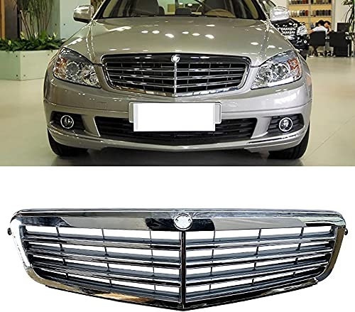 Dciustfhe Auto Front Nieren Kühlergrill Grill Stoßstangen, für Mercedes Benz C Class W204 C180 C200 C230 C300 C260 2008-2014 ABS Gitter Doppelsteg Mesh Hood Luftansauggitter Sport