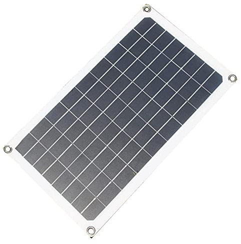 Solar Panel Kit,Solar Panel Charger Power Station Generator, 20W Charger, Charging 12V Car Battery and Mobile Phone, SemiFlexible Dual