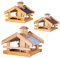 BooGardi Vogelhaus Holz · 3 Varianten · Blechdach · Vogelfutterhaus · Vogelhäuschen zum Aufhängen und Aufstellen · überdachte Futterstelle · Futterhäuschen