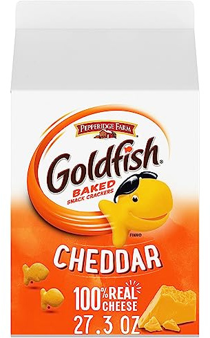Goldfish Cheddar Cheese Crackers, 27.3 Oz Carton