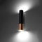 famlights Wandleuchte Innen Wandlampe Wand Lampe Loys in Schwarz und Roségold 2-flammig Modern LOOPEZ GU10 Stahl Wohnzimmer Esszimmer | 2-flammig