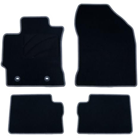 OCC DESIGN - Fußmatten, maßgefertigte Teppiche, kompatibel mit Toyota Auris (2013-HEUTE), hochwertiger Teppich, Velours/Polypropylen, Original Anker, rutschfester Rücken, Fersenkappe, 4 Stück